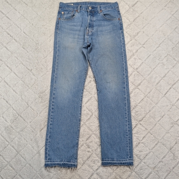 Levi's Denim - Levis Jeans Womens 30 Blue Light Original Straight Fit Premium Denim Full